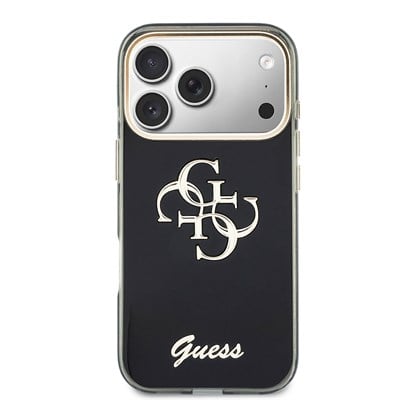 Apple iPhone 18 Pro Max Kılıf Guess Orjinal Lisanslı Yazı ve 4G Büyük Metal Logolu Silikon Kapak