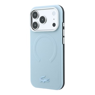 Apple iPhone 18 Pro Max Kılıf Lacoste Orjinal Lisanslı M-safe Şarj Özellikli Halka Tasarımlı Petit Pike Metal Logolu Kapak