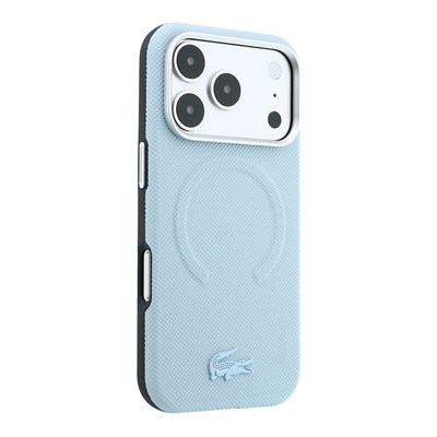 Apple iPhone 18 Pro Max Kılıf Lacoste Orjinal Lisanslı M-safe Şarj Özellikli Halka Tasarımlı Petit Pike Metal Logolu Kapak