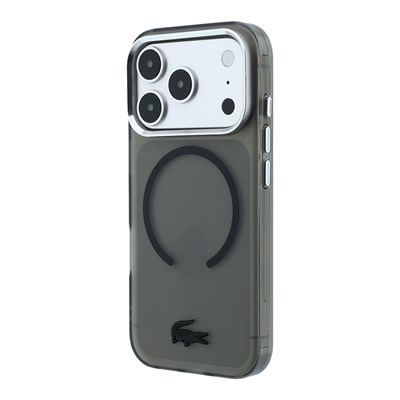 Apple iPhone 18 Pro Max Kılıf Lacoste Orjinal Lisanslı M-safe C-Magnet İkonik Timsah Logolu IML Frosted Kapak