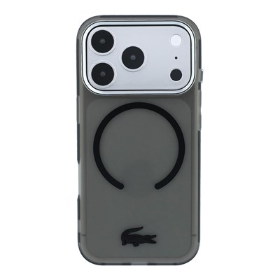 Apple iPhone 18 Pro Max Kılıf Lacoste Orjinal Lisanslı M-safe C-Magnet İkonik Timsah Logolu IML Frosted Kapak
