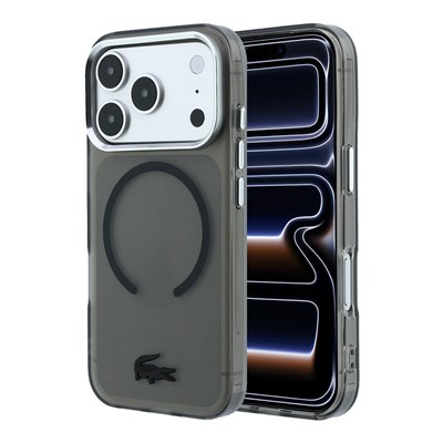 Apple iPhone 18 Pro Max Kılıf Lacoste Orjinal Lisanslı M-safe C-Magnet İkonik Timsah Logolu IML Frosted Kapak