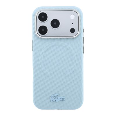 Apple iPhone 18 Pro Max Kılıf Lacoste Orjinal Lisanslı M-safe Şarj Özellikli Halka Tasarımlı Petit Pike Metal Logolu Kapak