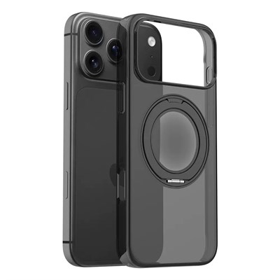 Apple iPhone 18 Pro Max Kılıf M-Safe Şarj Özellikli Zore Luzer 360 Standlı Kapak