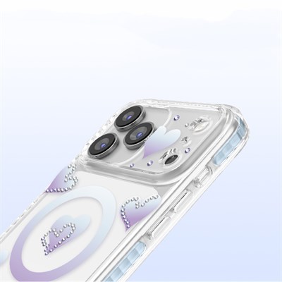 Apple iPhone 18 Pro Max Kılıf M-Safe Şarj Özellikli Zore Paris Elvo Sert PC Kapak