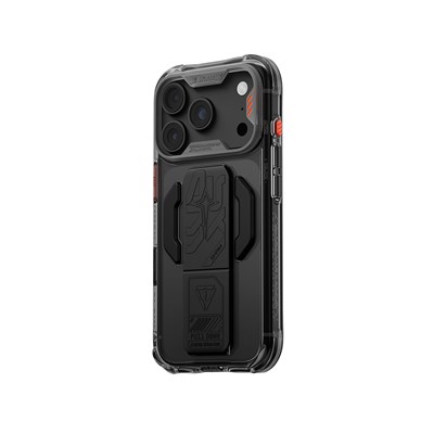 Apple iPhone 18 Pro Max Kılıf M-safe Şarj Özellikli Teknoloji Desenli Skinarma Helio CE Mag Charge Standlı Kapak