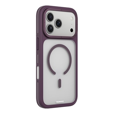 Apple iPhone 18 Pro Max Kılıf M-safe Şarj Özellikli Youngkit Rock Sand Serisi Kapak