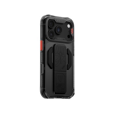 Apple iPhone 18 Pro Max Kılıf M-safe Şarj Özellikli Teknoloji Desenli Skinarma Helio CE Mag Charge Standlı Kapak