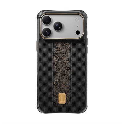 Apple iPhone 18 Pro Max Kılıf M-safe Şarj Özellikli Raptic Aramid Dual Rise Serisi 24 Ayar Altın Kaplamalı Karbon Kapak