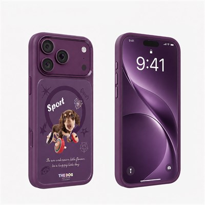 Apple iPhone 18 Pro Max Kılıf M-safe Şarj Özellikli 3D Baskılı Tasarım Mutural The Dog Serisi Kapak