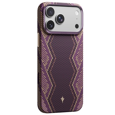 Apple iPhone 18 Pro Max Kılıf M-safe Şarj Özellikli Raptic Aramid Skin Scepter Serisi Karbon Kapak