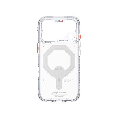 Apple iPhone 18 Pro Max Kılıf M-safe Şarj Özellikli Şeffaf Airbag Tasarımlı Skinarma Saido Mag-Charge Kapak