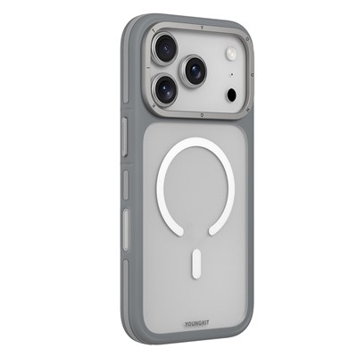 Apple iPhone 18 Pro Max Kılıf M-safe Şarj Özellikli Youngkit Rock Sand Serisi Kapak