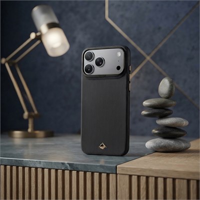 Apple iPhone 18 Pro Max Kılıf M-safe Şarj Özellikli Raptic Aramid Skin Reynis Serisi Karbon Kapak