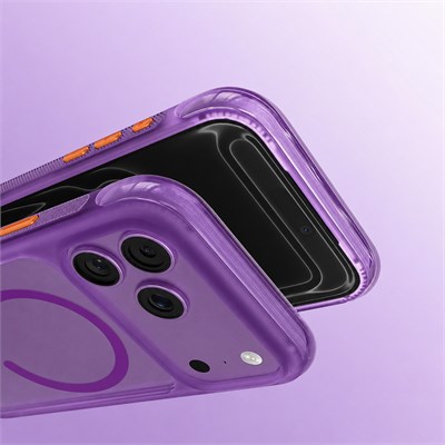 Apple iPhone 18 Pro Max Kılıf M-safe Şarj Özellikli Airbag Tasarımlı Mutural Air Shield Serisi Kapak