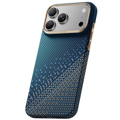 Apple iPhone 18 Pro Max Kılıf M-safe Şarj Özellikli Raptic Aramid Skin Serenity Serisi Karbon Kapak