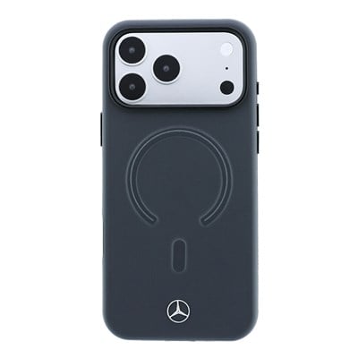 Apple iPhone 18 Pro Max Kılıf Mercedes Benz Orjinal Lisanslı M-safe Şarj Özellikli Metal Yıldız Logolu Kabartmalı Deri Kapak
