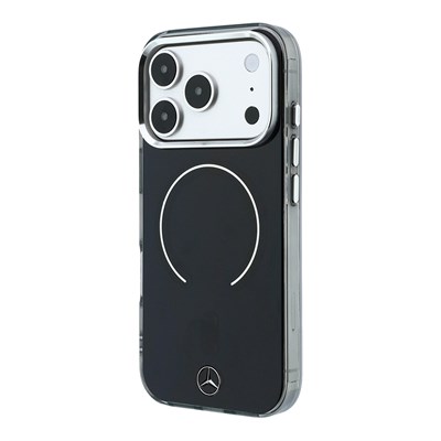 Apple iPhone 18 Pro Max Kılıf Mercedes Benz Orjinal Lisanslı M-safe Şarj Özellikli Saydam Yüzey İkonik 3D Metal Logolu Kapak