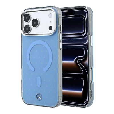 Apple iPhone 18 Pro Max Kılıf Mercedes Benz Orjinal Lisanslı M-safe Şarj Özellikli Çift Katmanlı Yıldız Desenli Sert PC Kapak