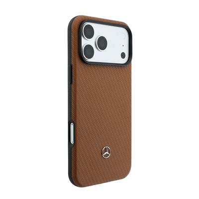 Apple iPhone 18 Pro Max Kılıf Mercedes Benz Orjinal Lisanslı M-safe Şarj Özellikli PU Deri 3D Metal Logolu Kartlıklı Kapak