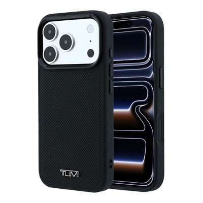 Apple iPhone 18 Pro Max Kılıf TUMI M-safe Şarj Özellikli Deri Noktalı Dizayn Kapak