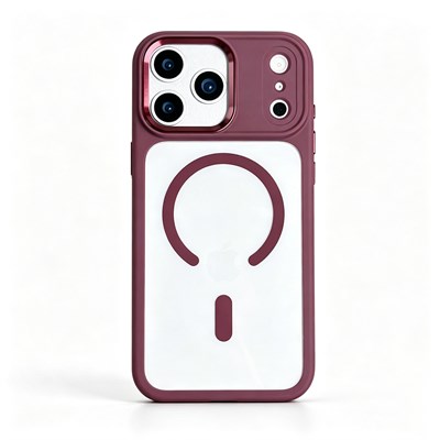 Apple iPhone 18 Pro Max Kılıf Wireless Şarj Özellikli Zore Krom M-safe Silikon Kapak