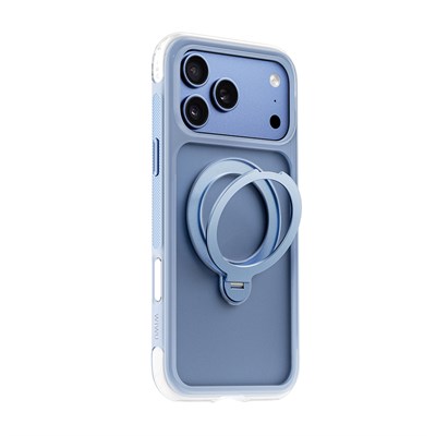Apple iPhone 18 Pro Max Kılıf Wiwu AS-203 AeroShield Ultra Serisi M-safe Şarj Özellikli Airbag Tasarımlı Standlı Kapak