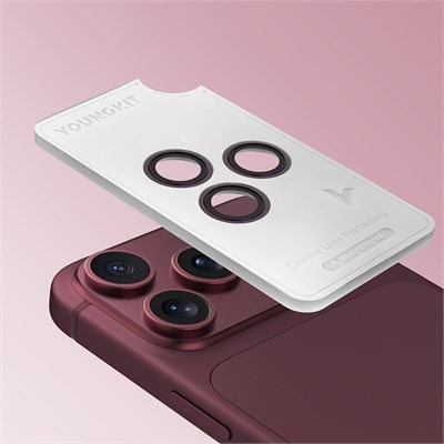 Apple iPhone 18 Pro Youngkit Alloy Original Parlama Önleyici Kamera Lens Koruyucu + Kolay Uygulama Aparatlı