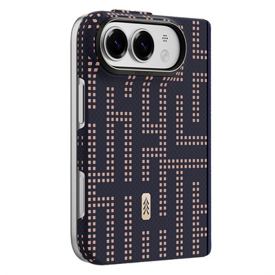 Apple iPhone Duo (Fold) Kılıf M-safe Şarj Özellikli Raptic Aramid SkinPro Grid Serisi Karbon Kapak