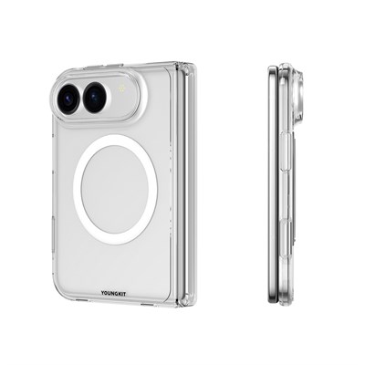 Apple iPhone Duo Kılıf M-safe Şarj Özellikli Youngkit Clear Serisi Kapak