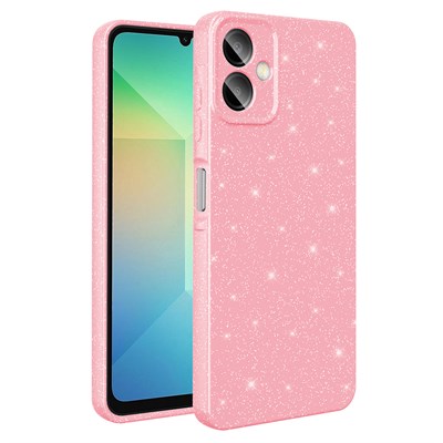 Galaxy A06 Kılıf Kamera Korumalı Simli Lüks Zore Koton Kapak
