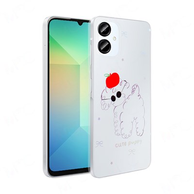 Galaxy A06 Kılıf Şeffaf Figürlü Zore Folk Sert Kapak