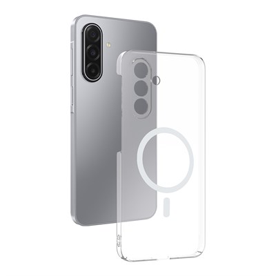 Galaxy A17 Kamera Korumalı M-Safe Şarj Özellikli Şeffaf Zore London Silikon Kapak