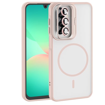 Galaxy A17 Kılıf Standlı ve Kamera Lens Hediyeli Zore Etro Kapak
