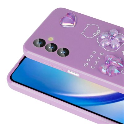 Galaxy A23 4G Kılıf Kabartma Figürlü Parlak Zore Toys Silikon Kapak