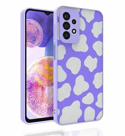 Galaxy A23 Kılıf Desenli Kamera Korumalı Parlak Zore Nora Kapak