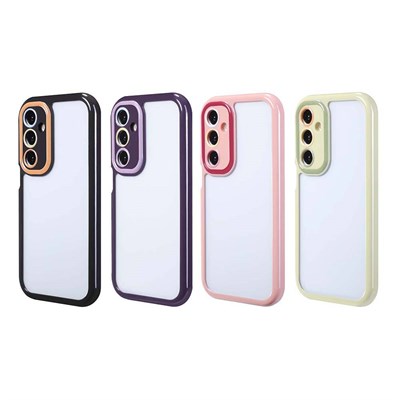 Galaxy A25 Kılıf Kamera Korumalı Renkli Kenar ve Çerçeve Tasarımlı Zore Vitamin Kapak