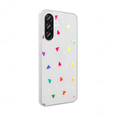 Galaxy A56 Kılıf Şeffaf Figürlü Zore Folk Sert Kapak