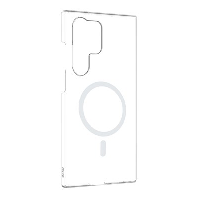 Galaxy S23 Ultra Kamera Korumalı M-Safe Şarj Özellikli Şeffaf Zore London Silikon Kapak