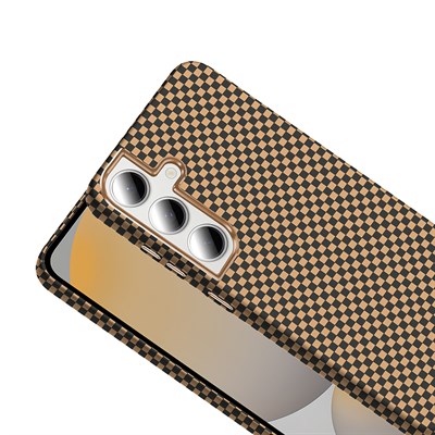 Galaxy S24 FE Kılıf M-safe Şarj Özellikli Karbon Fiber Görünümlü Zore Gros Kapak