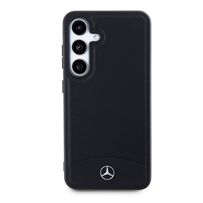 Galaxy S24 Kılıf Mercedes Benz Orjinal Lisanslı Magsafe Şarj Özellikli Deri Dokumalı Sade Kapak