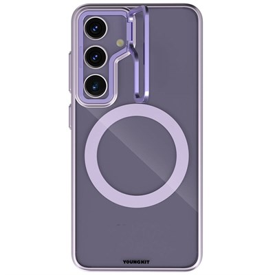 Galaxy S24 Plus Kılıf Magsafe Şarj Özellikli Sararma Önleyici Youngkit Crystal Grid Kapak