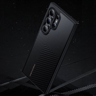 Galaxy S24 Ultra Kılıf Magsafe Şarj Özellikli Karbon Fiber Benks Montage Hybrid ArmorPro 600D Kevlar Kapak