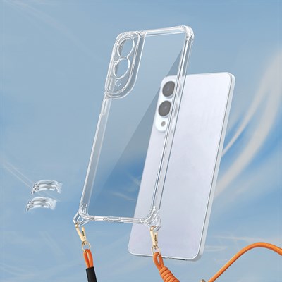 Galaxy S25 Edge Kılıf Airbagli Takılabilir Askı Aparatlı Zore Snap Silikon Kapak