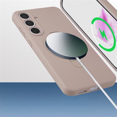 Galaxy S25 FE Kılıf M-safe Şarj Özellikli Standlı Zore Samara Kapak