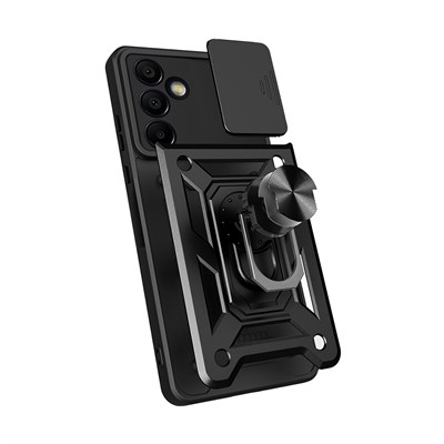 Galaxy S25 FE Kılıf Magnetik Standlı Kamera Korumalı Zore Sürgülü Vega Kapak