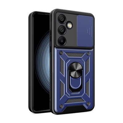 Galaxy S25 FE Kılıf Magnetik Standlı Kamera Korumalı Zore Sürgülü Vega Kapak
