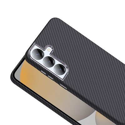 Galaxy S25 Plus Kılıf M-safe Şarj Özellikli Karbon Fiber Görünümlü Zore Gros Kapak