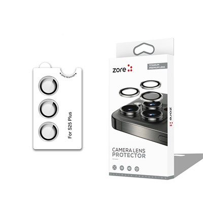 Galaxy S25 Plus Zore CL-12 Premium Safir Parmak İzi Bırakmayan Anti-Reflective Kamera Lens Koruyucu
