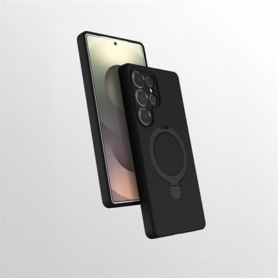 Galaxy S25 Ultra Kılıf M-safe Şarj Özellikli Standlı Zore Samara Kapak